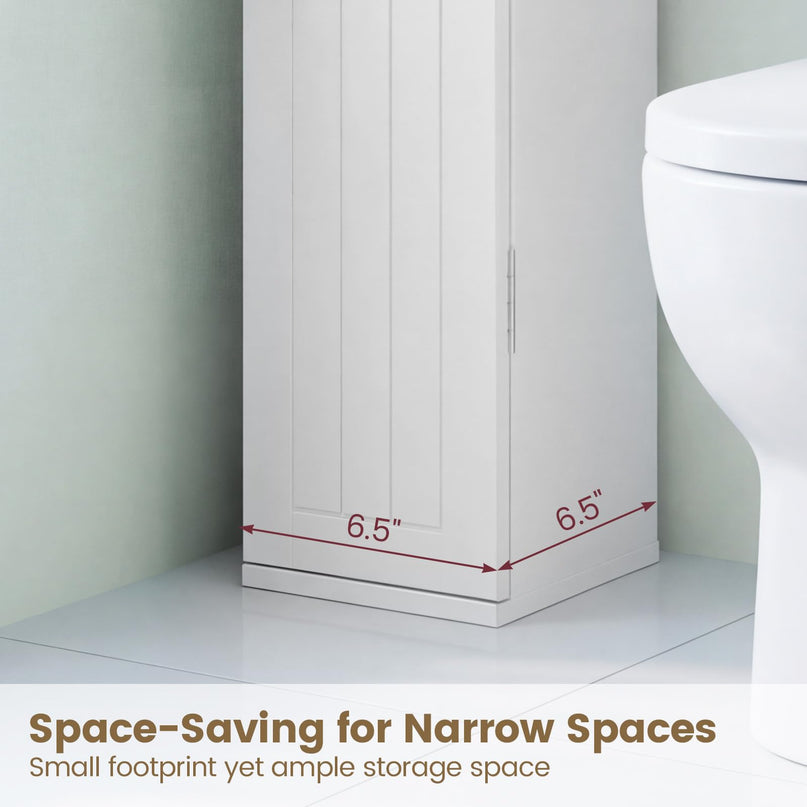 Giantex Small Bathroom Storage Cabinet(6.5" x 6.5" x 27")