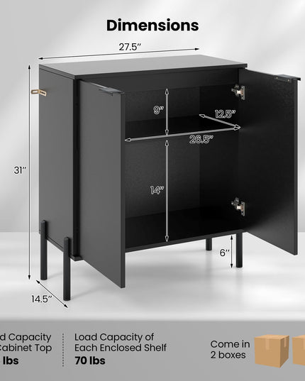 Giantex Buffet Cabinet with Storage, 2-Door Kitchen Sideboard with Storage Cabinet