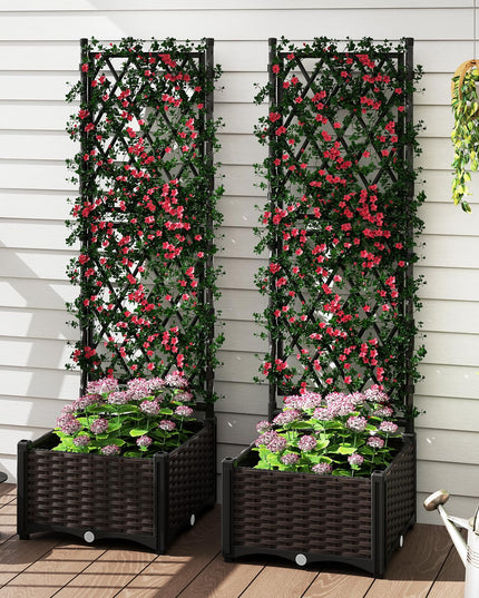 Jardinière surélevée Giantex avec treillis
