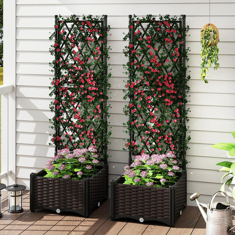Jardinière surélevée Giantex avec treillis