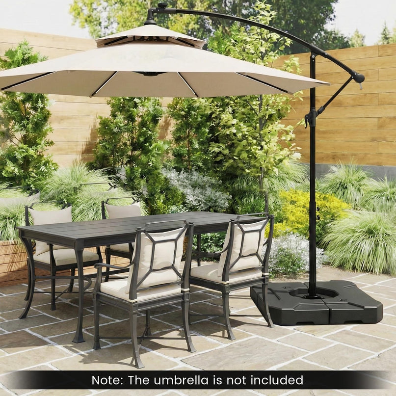 Giantex 2 Piece Fillable Cantilever Umbrella Base for Poolside Deck