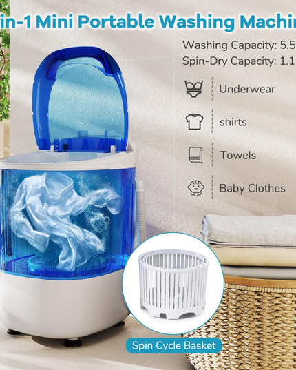 Giantex Portable Mini Washing Machine