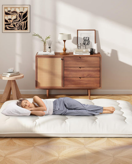 Giantex Japanese Floor Mattress Futon Mattress, Roll Up Mattress Tatami Mat with Washable Cover and Carry Bag