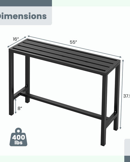 Table de bar rectangulaire d'extérieur Giantex à hauteur de comptoir