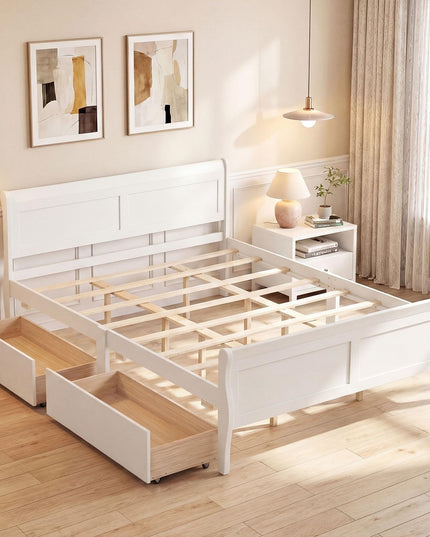 Lit jumeau Giantex avec 2 tiroirs de rangement pour enfants, adolescents et adultes