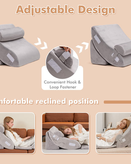 6PCS Orthopedic Bed Wedge Pillow Set - Giantex