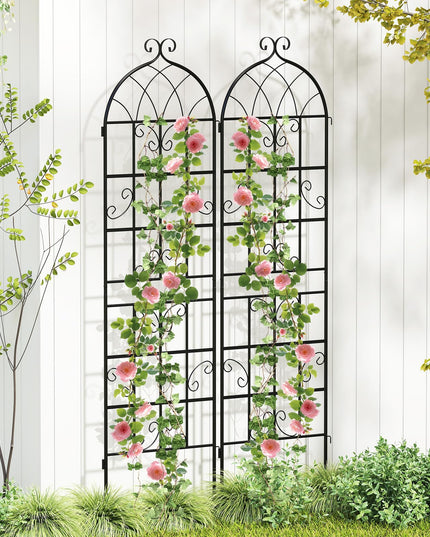 Giantex 71"x20" Metal Garden Trellis for Outdoor Climbing Plants(2/4 Packs)