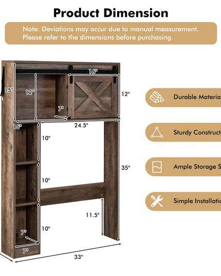 Over The Toilet Storage Cabinet - Giantex