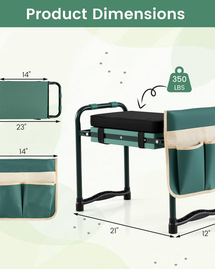 GIANTEX Heavy-Duty Garden Kneeler & Seat with 1 Bags