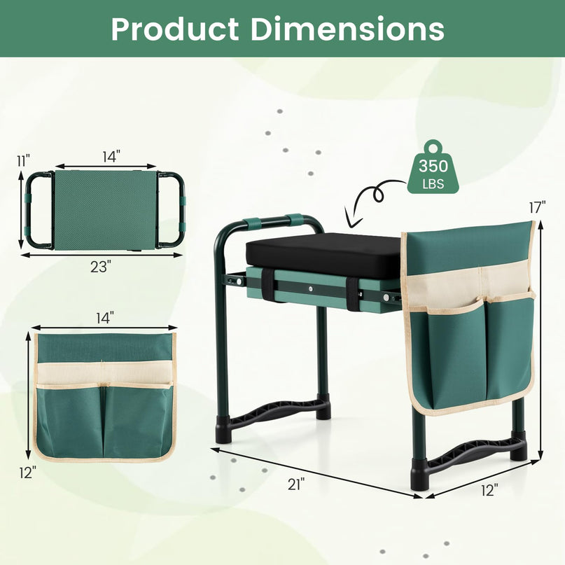GIANTEX Heavy-Duty Garden Kneeler & Seat with 1 Bags