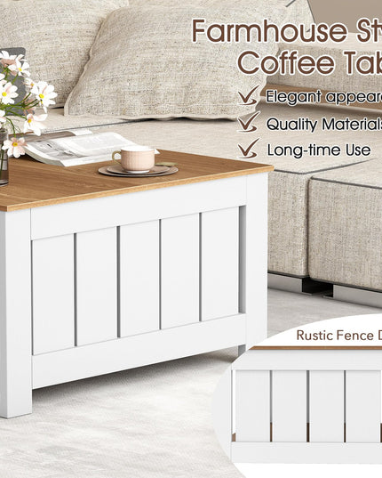 Giantex Farmhouse Coffee Table