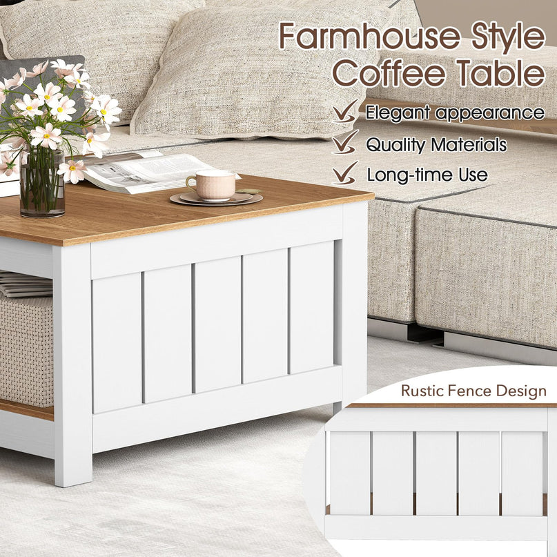 Giantex Farmhouse Coffee Table