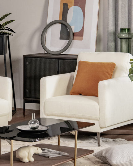 Giantex Sofa Couch, for Bedroom, Reception Rooms, Chair & Loveseat(Grey & White)