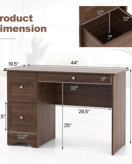 Giantex Computer Desk with 2 Drawers