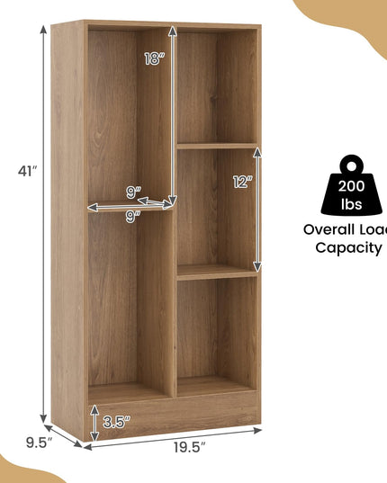 Giantex 5-Cube Bookcase Set of 1/2, Freestanding Bookshelf w/2 Anti-toppling Kits