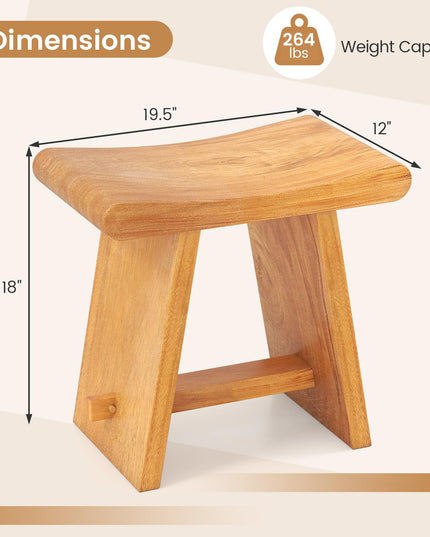 Giantex Teak Shower Bench Stool for Bathroom