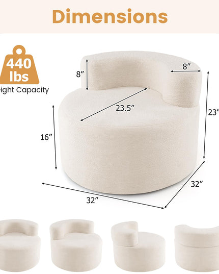 Fauteuil rond Giantex pour chambre ou salon