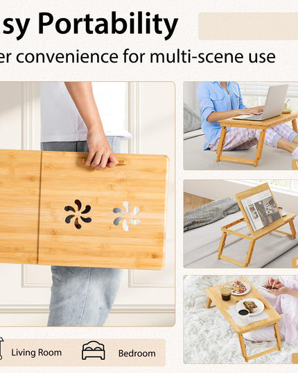 Giantex Bamboo Laptop Desk