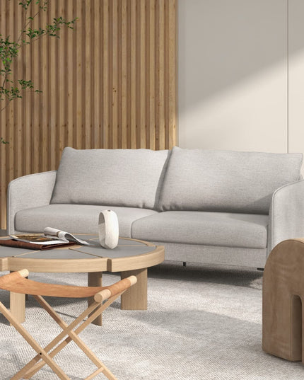 Giantex Upholstered Sofa Couch, 76" Modern Grey Loveseat