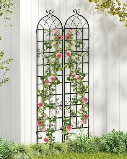 Giantex 86"x20" Metal Garden Trellis for Outdoor Climbing Plants(2/4 Packs)