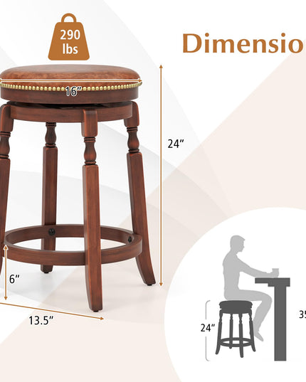 Giantex 24" /29.5" Swivel Bar Stools