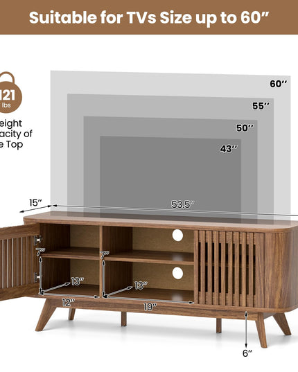 Giantex TV Stand for TVs Mid Century Modern Entertainment Center