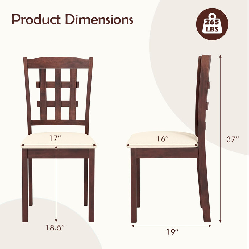 Giantex Wooden Dining Chairs Set of 2/4