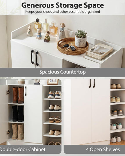 Meuble de rangement pour chaussures en bois Giantex avec 2 portes