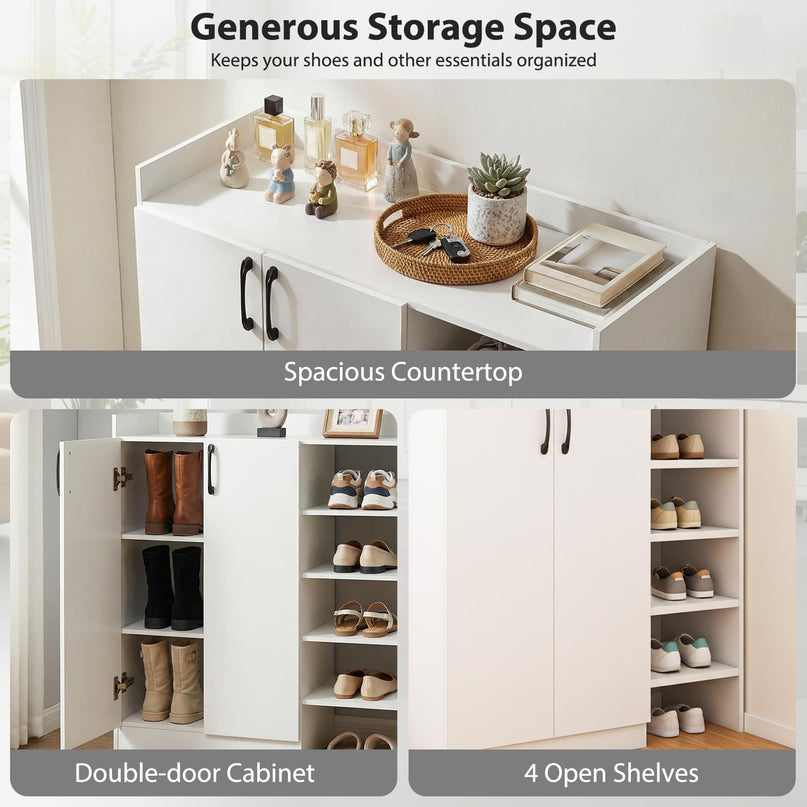 Meuble de rangement pour chaussures en bois Giantex avec 2 portes