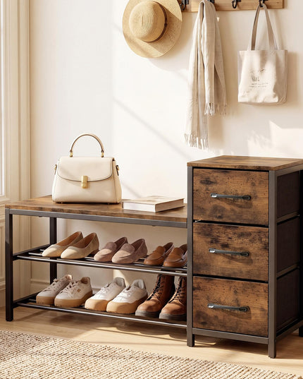Giantex 3-Tier Shoe Storage Bench for Entryway
