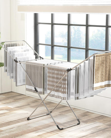 Giantex Clothes Drying Rack, Foldable Laundry Drying Rack w/Aluminum Frame