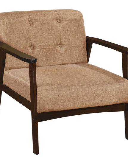 Giantex Mid-Century Modern Accent Chair Oversized Armchair(Beige)