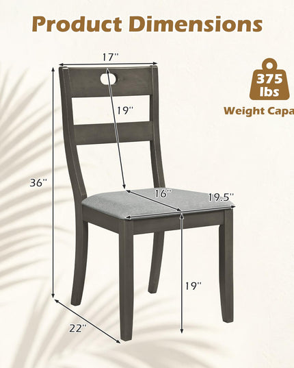 Giantex Wooden Dining Chairs Set of 2/4 for Restaurant