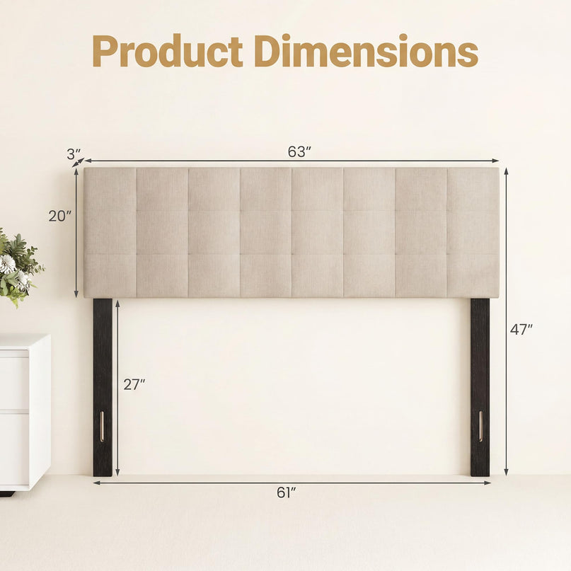 Giantex Linen Upholstered Headboard