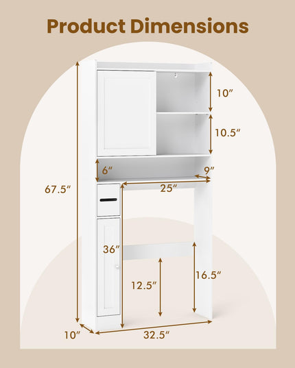 Giantex Over The Toilet Storage Cabinet for Bathroom & Laundry Room