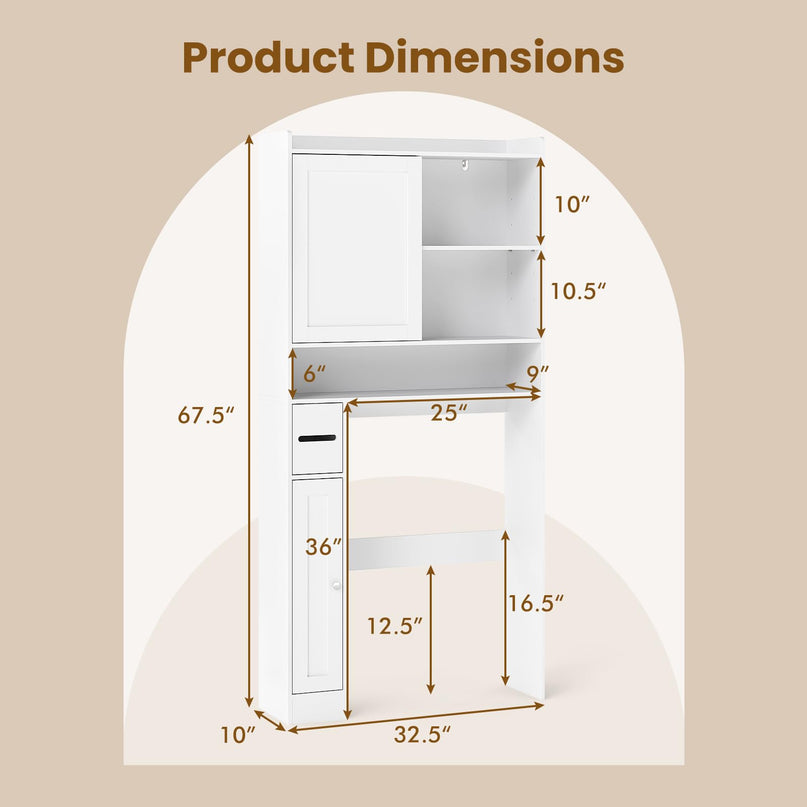 Giantex Over The Toilet Storage Cabinet for Bathroom & Laundry Room