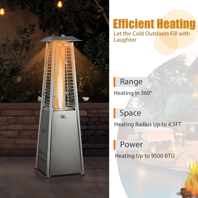 Giantex Outdoor Heaters for Patio - 35" Outside Portable Tabletop Patio Heater, 9500 BTU