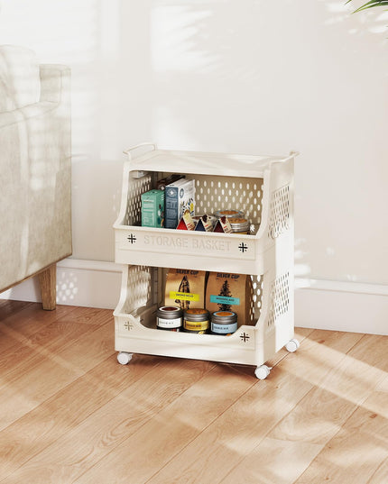 Giantex 3/4/5 Tier Rolling Laundry Cart with Wheels for Laundry Room