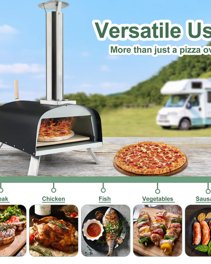 Giantex Pizza Oven, Outdoor Wood Fired Pizza Oven