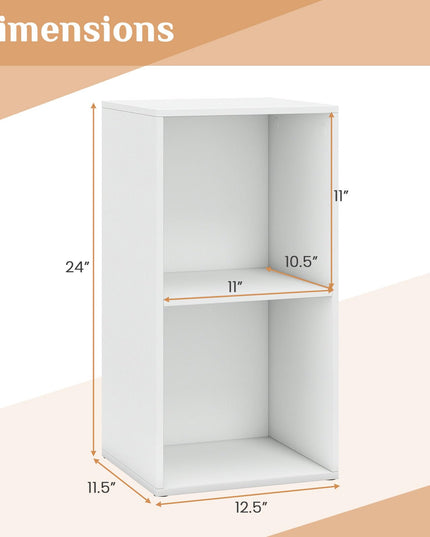 Giantex 2/3-Cube Modern Bookcase, Vertical or Horizontal