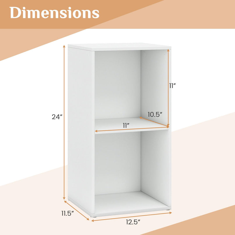 Giantex 2/3-Cube Modern Bookcase, Vertical or Horizontal