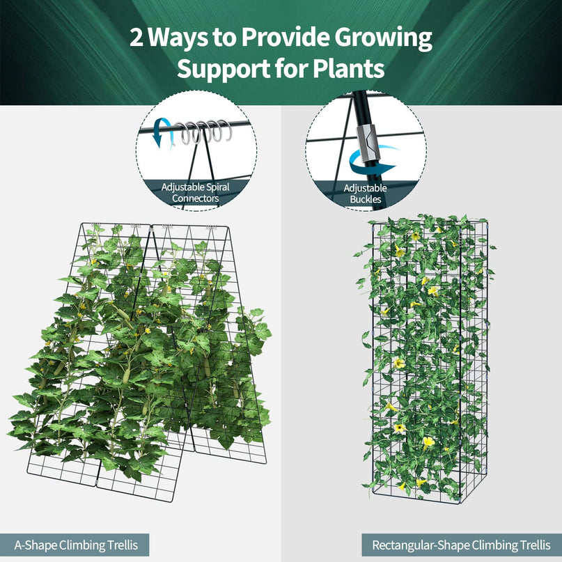 Giantex 8/16 Panels Cucumber Trellis with 36 Clips
