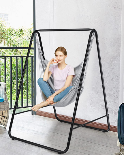 Heavy-Duty Powder-Coated Steel Stand with Hanging Swing Chair