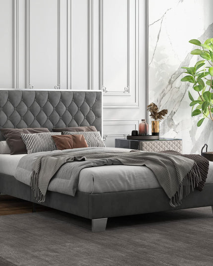 Giantex Upholstered Bed Frame, Modern Platform Bed