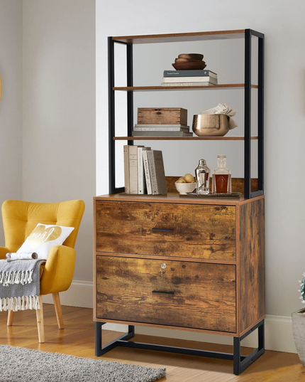 Giantex Lateral File Cabinet with 2 Drawers with Lock