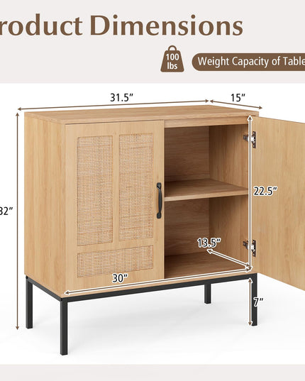 Giantex Sideboard Cabinet with Storage Adjustable Shelves