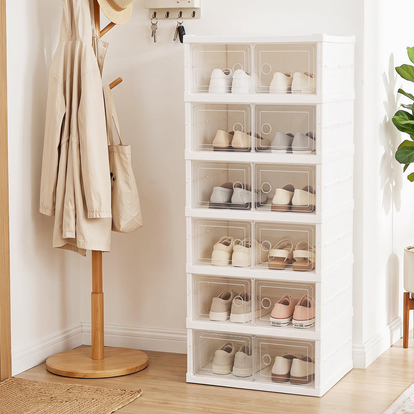 Giantex 6-Tier Folding Shoe Rack Organizer