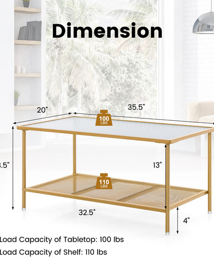 Giantex 2-Tier Modern Coffee Table