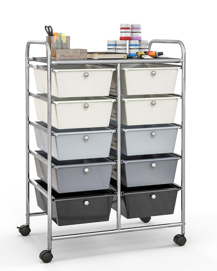 10 Drawers Rolling Cart, Classroom Organizers - Giantex