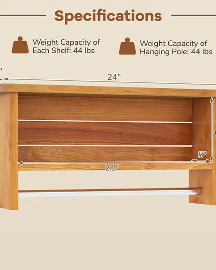 Étagère de rangement murale de salle de bain Giantex